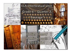 Grade 6 &ndash; Quarter 2 &ndash; &ldquo;Courage&rdquo;