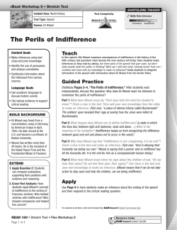 The Perils of Indifference