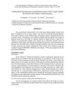 Geochemical Characteristics of salinization zones in the Coastal
