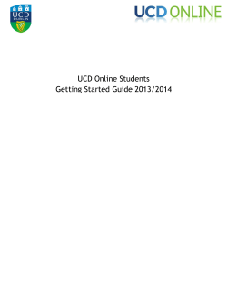 Getting started guide for new UCD Students studying online or