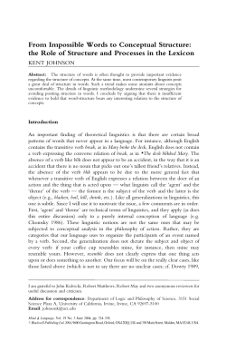 From Impossible Words to Conceptual Structure