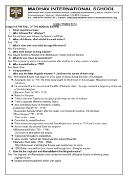 Grade-7 History Civic Chapter-9 THE FALL OF THE MUGHAL