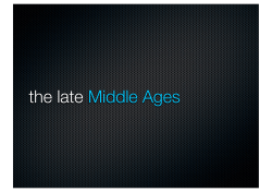 the late Middle Ages