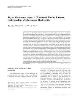 Key to Freshwater Algae: A Web