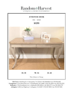 etienne desk h: 30 w: 54 d: 28