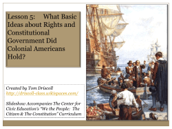 Lesson 5: What Basic Ideas about Rights and Constitutional