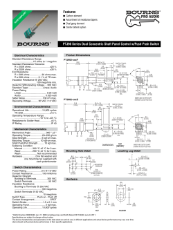 Bourns&reg; Panel Controls
