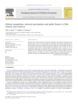 Political Competition, Participation and Public Finance in 20th