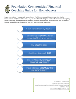 Homebuyer Guide - Foundation Communities