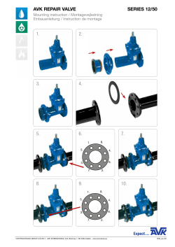 AVK REPAIR VAlVE SERIES 12/50 1. 3. 5. 6. 2. 4. 7. 9. 8. 10.