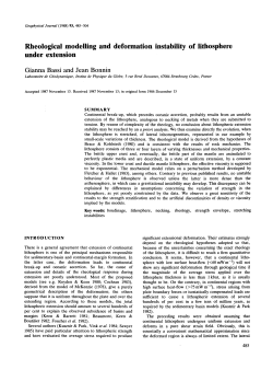 Rheological modelling and deformation instability of lithosphere