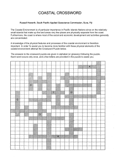 Coastal crossword