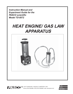 HEAT ENGINE/ GAS LAW APPARATUS