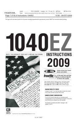 2009 1040EZ Instructions