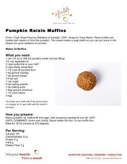 Pumpkin Raisin Muffins - Health Stand Nutrition Consulting