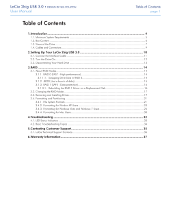 Table of Contents