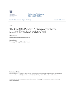 The CAQDA Paradox: A divergence between research