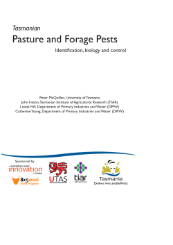 Tasmanian Pasture and Forage Pests