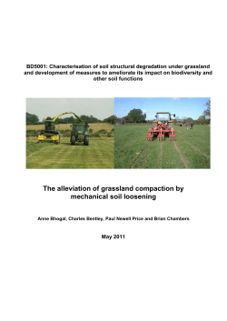 The alleviation of grassland compaction by mechanical soil loosening