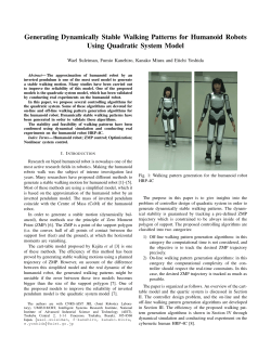 Generating Dynamically Stable Walking Patterns for Humanoid
