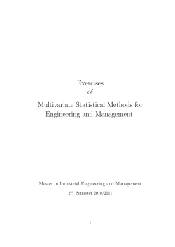 Exercises of Multivariate Statistical Methods for Engineering and