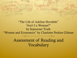 Assessment of Reading and Vocabulary