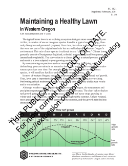 Maintaining a Healthy Lawn in Western Oregon