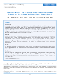 Behavioral Health Care for Adolescents with Poorly Controlled
