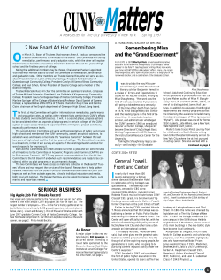 Matters 1-3 - The City University of New York