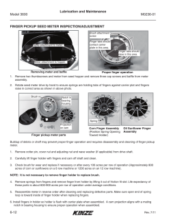 M0236-01 Model 3600 6-12 Lubrication and Maintenance FINGER