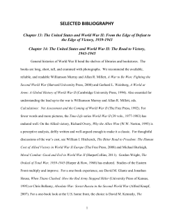 SELECTED BIBLIOGRAPHY