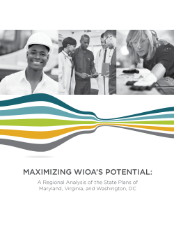 maximizing wioa`s potential: a regional analysis of the state plans