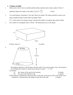 1. Volume of solids