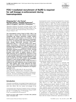 FOG-1-mediated recruitment of NuRD is required for cell lineage re