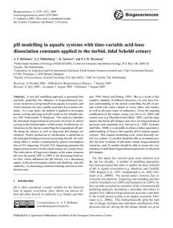 pH modelling in aquatic systems with time