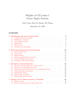 Heights of CM points I Gross&ndash;Zagier formula