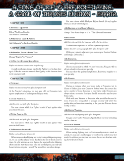 SIFRP Game of Thrones Edition Errata PDF