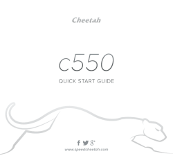 View the Cheetah C550 manual