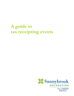 A guide to tax receipting events