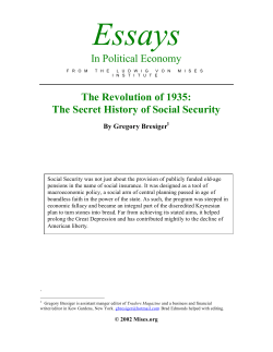 In Political Economy The Revolution of 1935: The