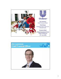 Jim Lawrence Chief Financial Officer