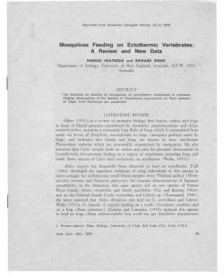 Mosquitoes Feeding on Ectothermic Vertebrates