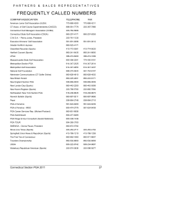 FREQUENTLY CALLED NUMBERS