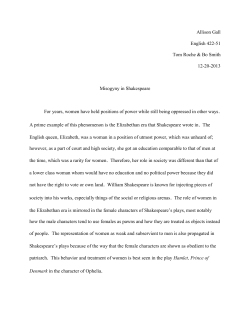 Women in Shakespeare