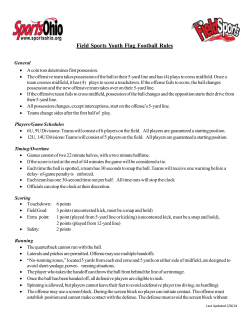 Youth Football Rules