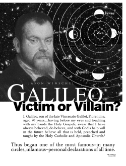 Galileo: Victim or Villain? - Society of St. Pius X USA District (www