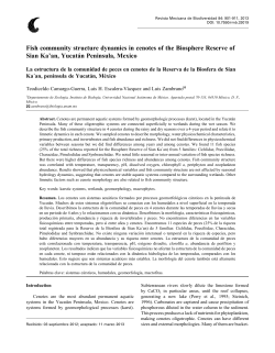 Fish community structure dynamics in cenotes of the Biosphere