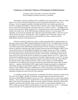 Consistency or Selectivity? Patterns of Participation in British Elections