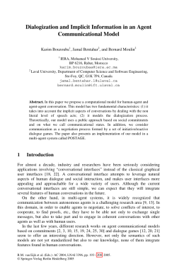 Dialogization and Implicit Information in an Agent Communicational