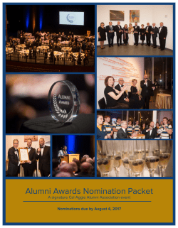 Nomination Packet - Cal Aggie Alumni Association